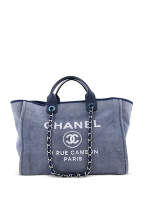 CHANEL Pre-Owned Deauville Canvas Medium tote bag - Blue