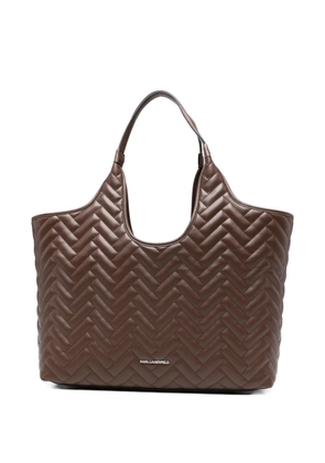 Karl Lagerfeld K/Brick quilted tote bag - Brown