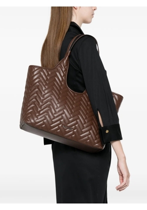 Karl Lagerfeld K/Brick quilted tote bag - Brown