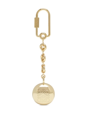 LOEWE logo-engraved sphere keyring - Gold