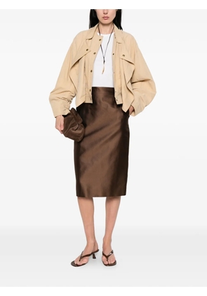 Max Mara Tegoista pocket midi skirt - Brown