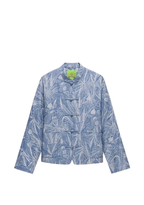 Shanghai Tang floral-pattern shirt jacket - Blue