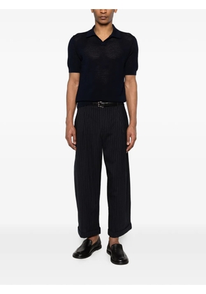 Tagliatore V-neck knitted T-shirt - Blue