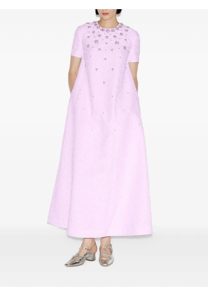 Huishan Zhang Florian floral-embellished maxi dress - Pink