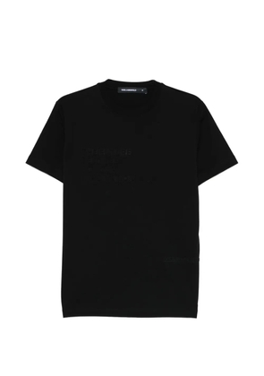 Karl Lagerfeld letter-embossed T-shirt - Black