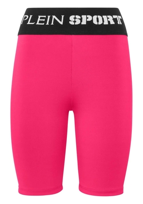 Plein Sport logo-waistband cycling shorts - Pink