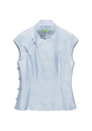 Shanghai Tang frog-button blouse - Blue