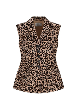 Giuseppe Di Morabito leopard-print sleeveless gilet - Neutrals
