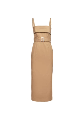 Toccin Theodora belted midi dress - Neutrals