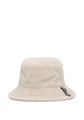 Moschino texture logo-patch hat - Neutrals