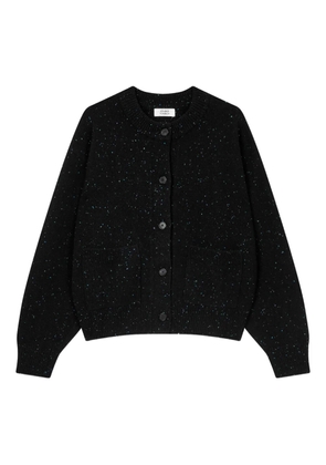 TOMBOY speckled-effect pocket cardigan - Black