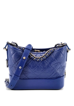 CHANEL Pre-Owned Gabrielle Quilted Aged Calfskin Small hobo bag - Blue