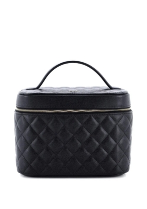 CHANEL Pre-Owned Classic Vanity Case Quilted Caviar Medium pouch - Black