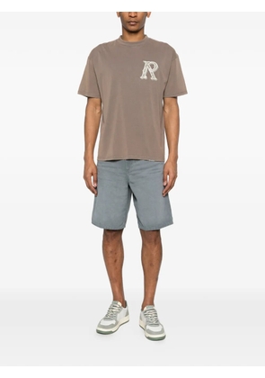 Represent Western Initial embroidered T-shirt - Brown