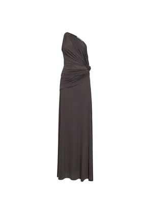 Alex Perry asymmetric draped one-shoulder maxi dress - Grey
