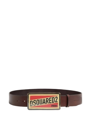 DSQUARED2 logo plaque belt - Brown