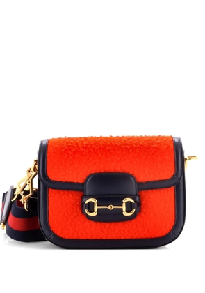 Gucci Pre-Owned Horsebit 1955 Shoulder Bag Wool Mini crossbody bag - Red