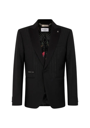 Philipp Plein degraded stones blazer - Black