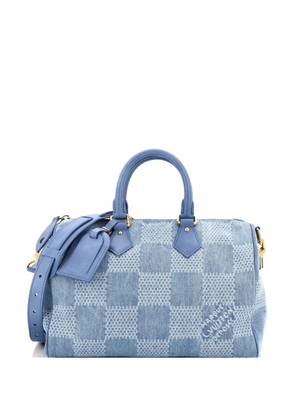 Louis Vuitton Pre-Owned Speedy Bandouliere Bag 3D Damier Giant Denim 30 satchel - Blue