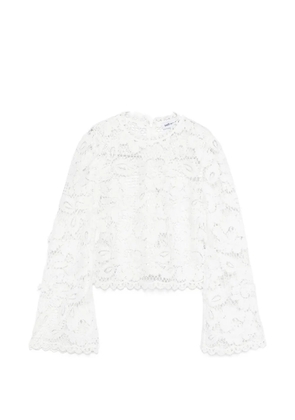Self-Portrait lace top - White