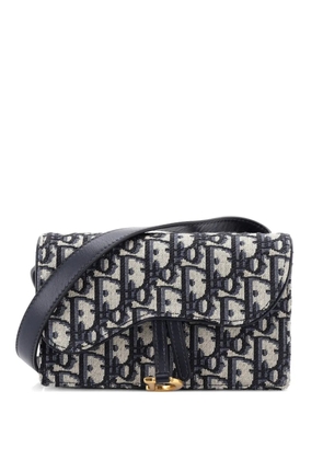 Christian Dior Pre-Owned Saddle Rectangular Oblique Canvas belt bag - Blue