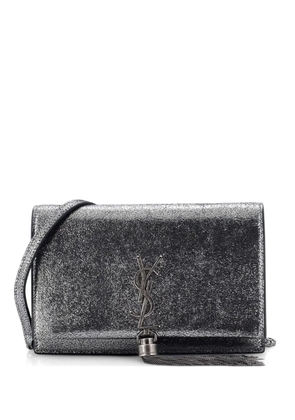 Saint Laurent Pre-Owned Classic Monogram Tassel Chain Wallet Leather crossbody bag - Metallic