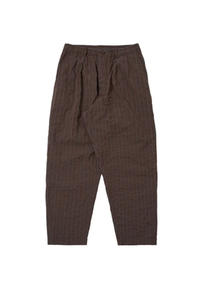 Universal Works pinstripe trousers - Brown