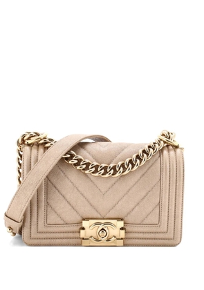 CHANEL Pre-Owned Boy Flap Bag Chevron Caviar Small crossbody bag - Neutrals