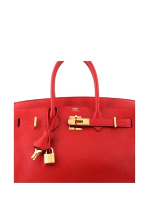 Hermès Pre-Owned Birkin Handbag Red Epsom with Gold Hardware 30 satchel