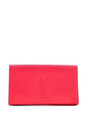 Saint Laurent Pre-Owned Belle de Jour Leather Large clutch bag - Pink