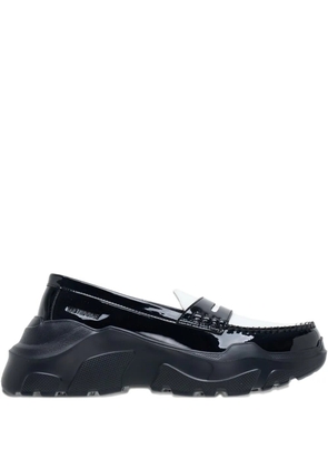 We11done two-toned platform loafers - Black