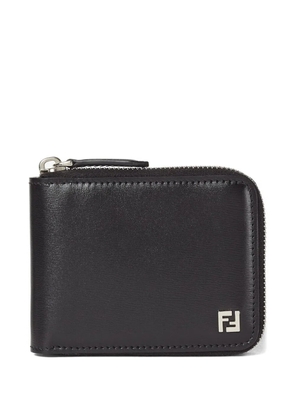 FENDI zip leather wallet - Black