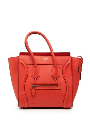 Celine Pre-Owned 2014 Micro Leather Luggage Tote handbag - Orange