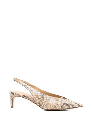Del Carlo Paris snakeskin-effect pumps - Neutrals