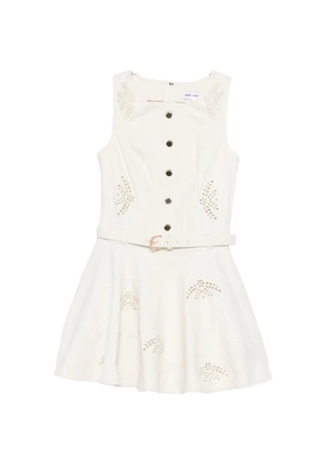 Self-Portrait cutout belted mini dress - Neutrals