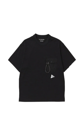 and Wander chest pocket carabiner T-shirt - Black