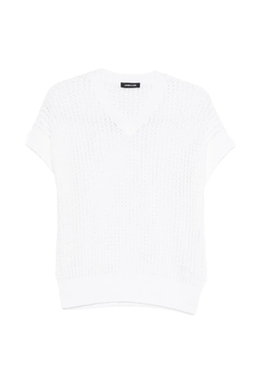 anne claire V-neck T-shirt - White