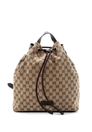 Gucci Pre-Owned Drawstring GG Canvas Medium backpack - Brown