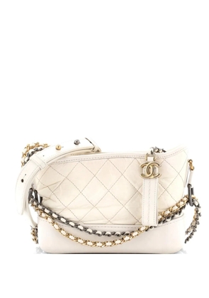 CHANEL Pre-Owned Gabrielle Quilted Aged Calfskin Small hobo bag - Neutrals