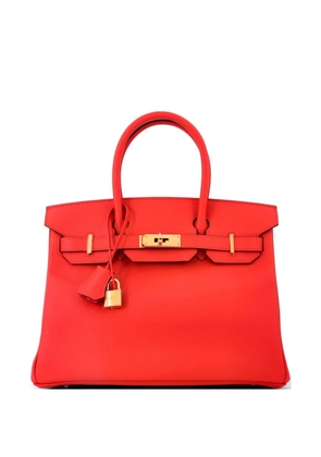 Hermès Pre-Owned Birkin Handbag Red Epsom with Gold Hardware 30 satchel