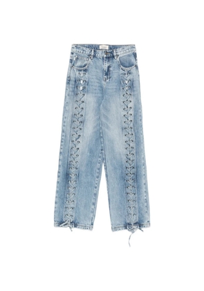 VICOLO lace-up buttoned jeans - Blue