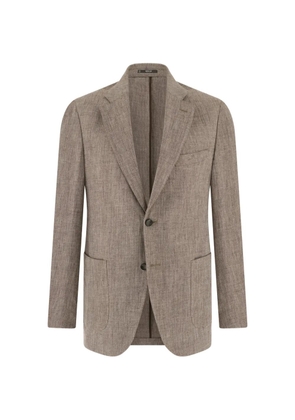 Boggi Milano single-breasted linen blazer - Neutrals