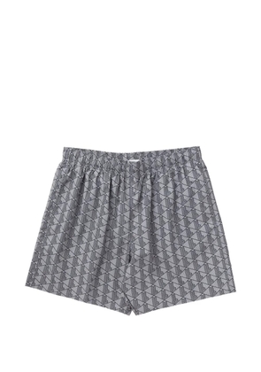 Lacoste geometric-print swim shorts - Grey