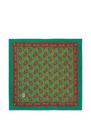 Saint Laurent Pre-Owned floral silk crepe scarf - Green