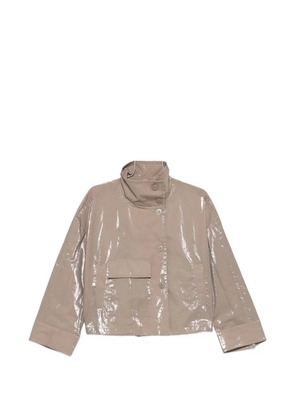 Duno button flap-pocket jacket - Neutrals