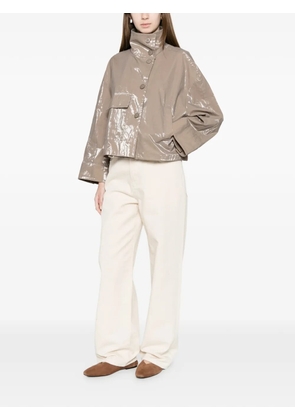 Duno button flap-pocket jacket - Neutrals