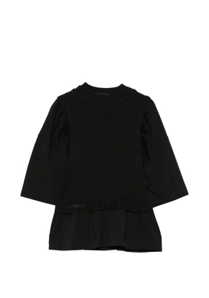 ALAINPAUL crew-neck peplum T-shirt - Black