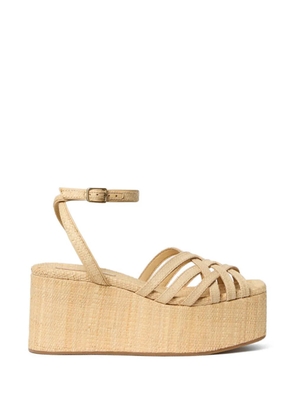 Loeffler Randall Channing platform crossover sandals - Neutrals