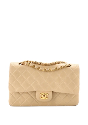 CHANEL Pre-Owned Classic Double Flap Bag Quilted Lambskin Medium shoulder bag - Neutrals