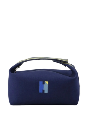 Hermès Pre-Owned 2020-2026 Small Toile Bride A Brac H Pavillon Case vanity bag - Blue